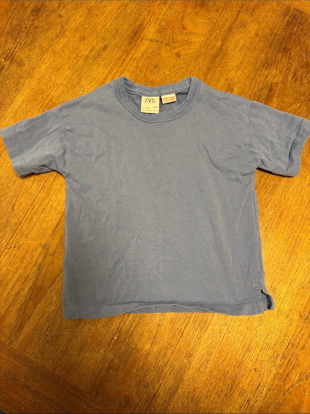 Zara Kids Short Sleeve Tee in Light Blue